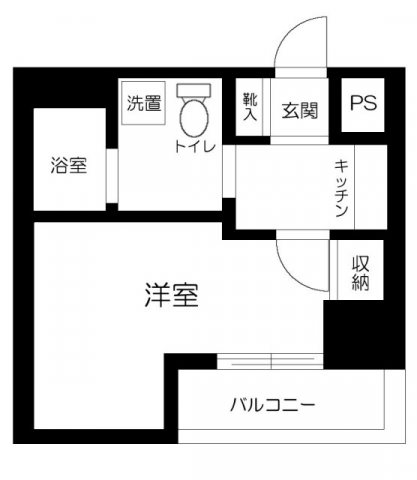 スカイコート日本橋人形町第5     3号室 間取り