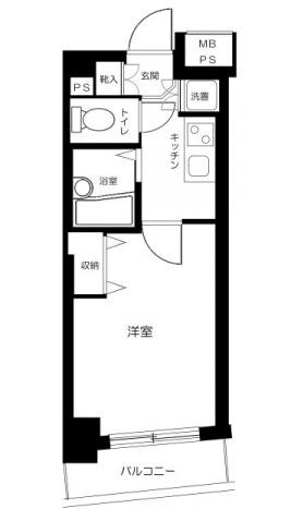 パークウェル千駄木駅前   203号室 間取り