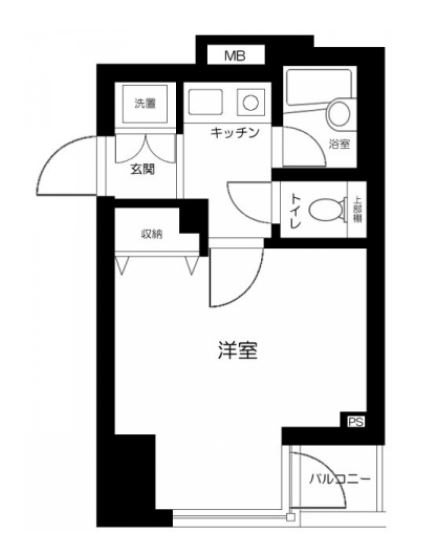 オリオ四谷  8号室 間取り