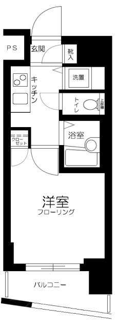 スカイコート後楽園EAST    203号室 間取り