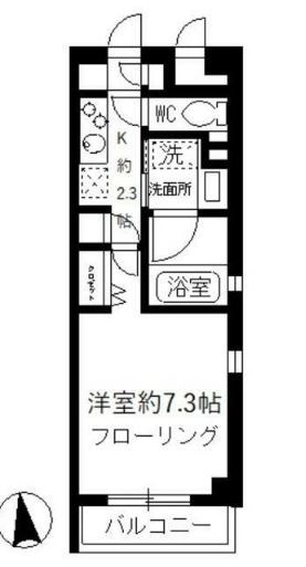 ヴィルヌーブ蔵前    105号室 間取り