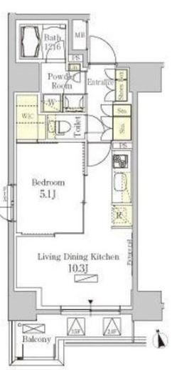 パークアクシス秋葉原イースト  間取り