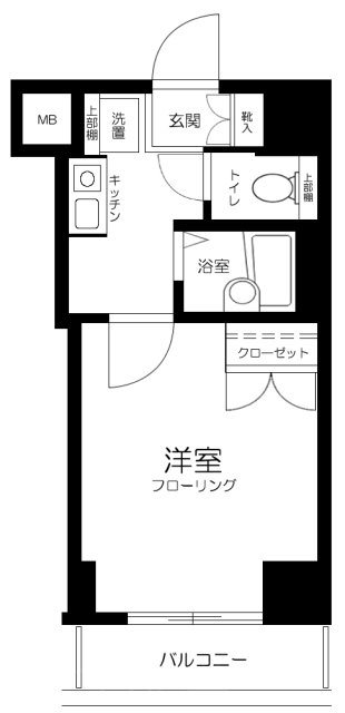 ガラステージ日本橋人形町  704号室 間取り