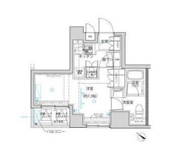 クレイシア日本橋水天宮前    301号室 間取り