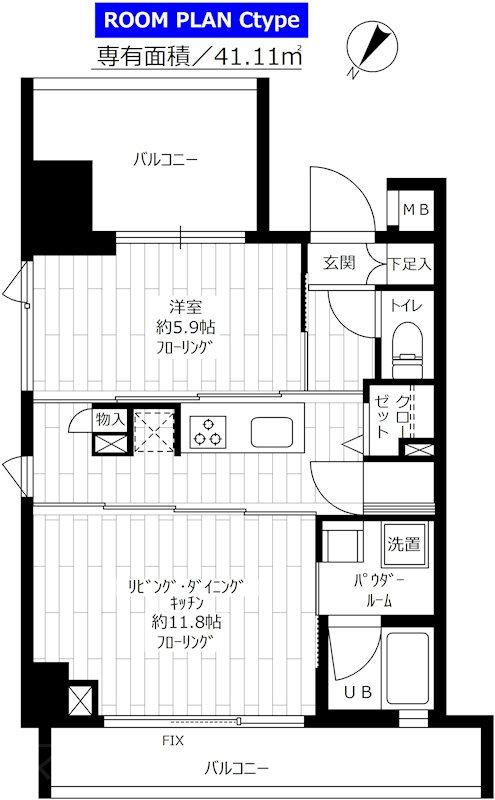 ステージファースト東大前   604号室 間取り