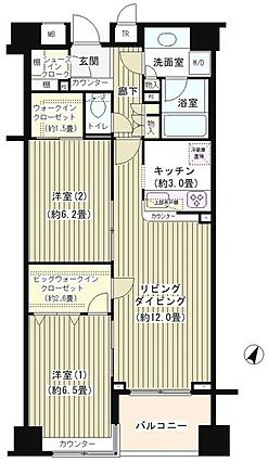 KDXレジデンス日本橋水天宮   1105号室 間取り