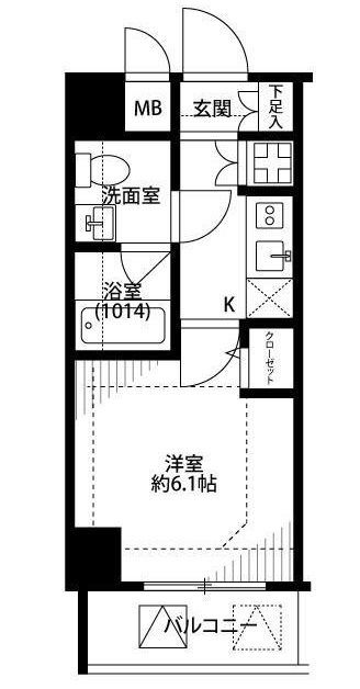 プレールドゥーク銀座イーストⅡ  501号室 間取り