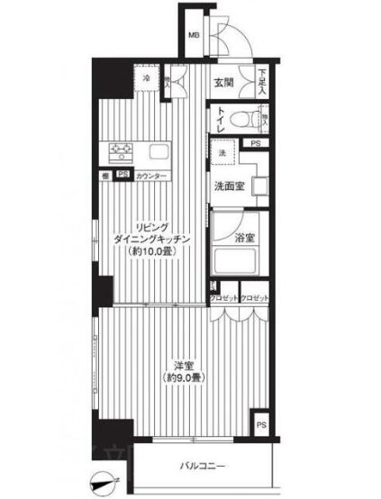 レジディア新御徒町   201号室 間取り