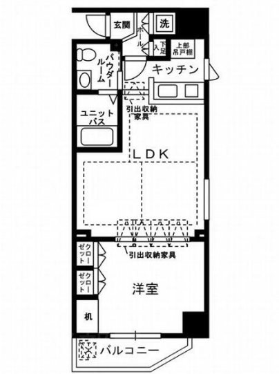 レジディア上野御徒町   809号室 間取り