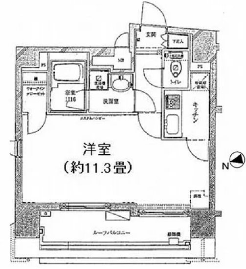 パレステュディオ文京湯島ドルチェ   601号室 間取り