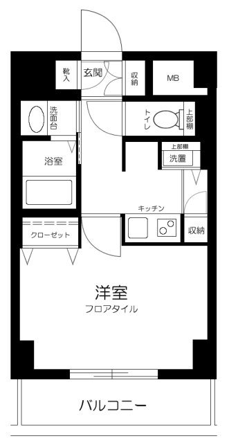 メゾンドヴィレ八丁堀    502号室 間取り