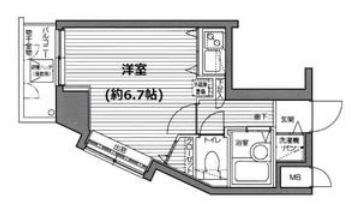 ガラ・ステージ市ヶ谷壱番館    7号室 間取り