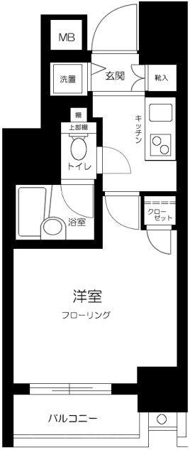 パークウェル市ヶ谷  202号室 間取り