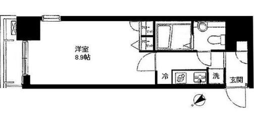 ステージグランデ日本橋    801号室 間取り