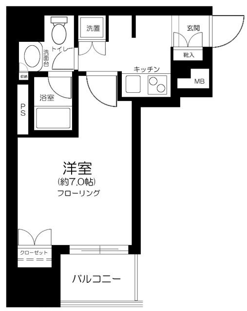 グラーサ銀座イースト   606号室 間取り