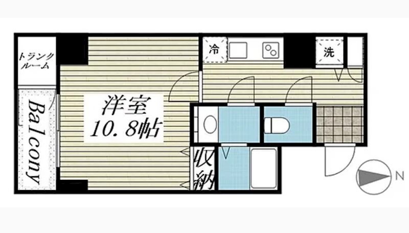 メゾンドヴィレ八丁堀     501号室 間取り