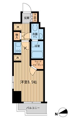 ファインアドレス新御徒町   701号室 間取り