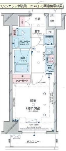 コンシェリア御徒町   203号室 間取り