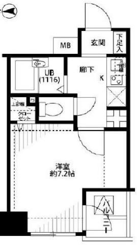 プレール・ドゥーク神田      703号室 間取り