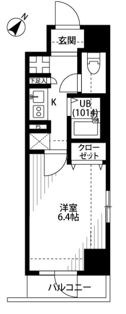 プレール日本橋三越前  801号室 間取り