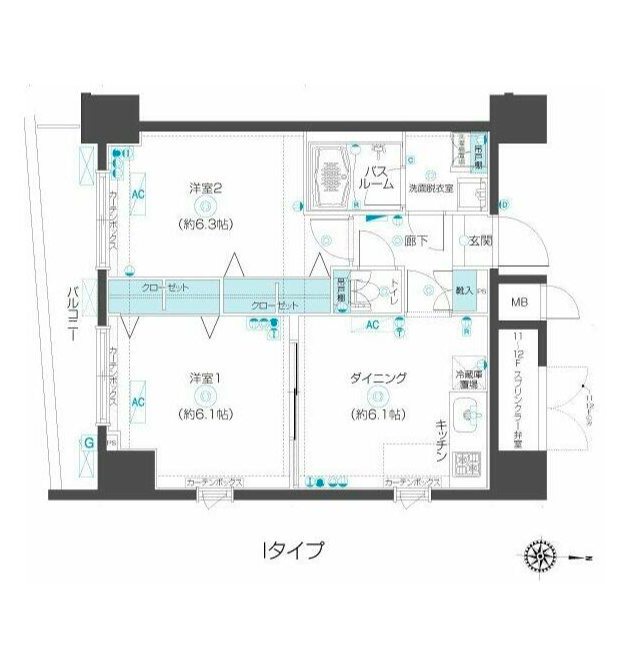 フェニックス市谷本村町    1005号室 間取り