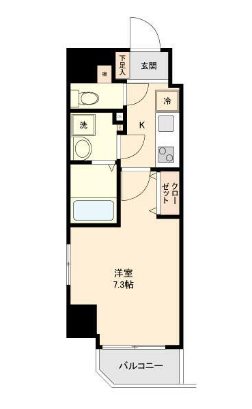 レガロ新御徒町    202号室 間取り