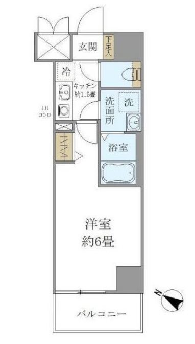 シエル白山A館  1002号室 間取り