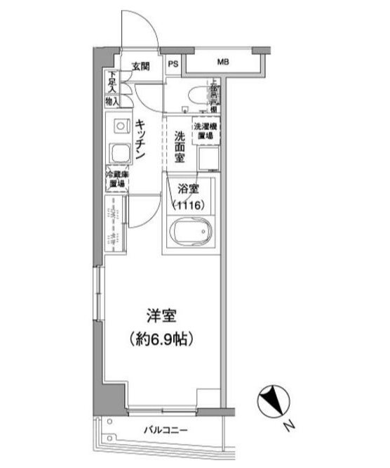 THE　CUBE   403号室 間取り