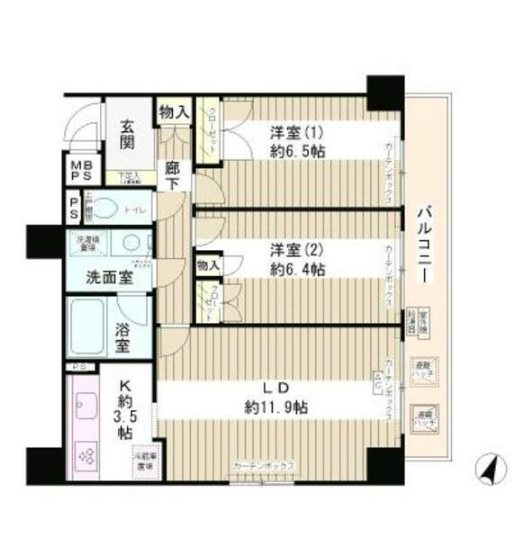 ハイクラッセ日本橋浜町    501号室 間取り