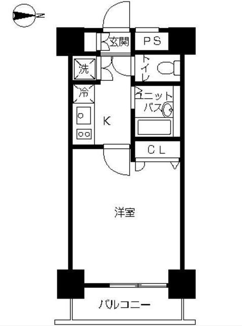 スカイコート神田第5    602号室 間取り