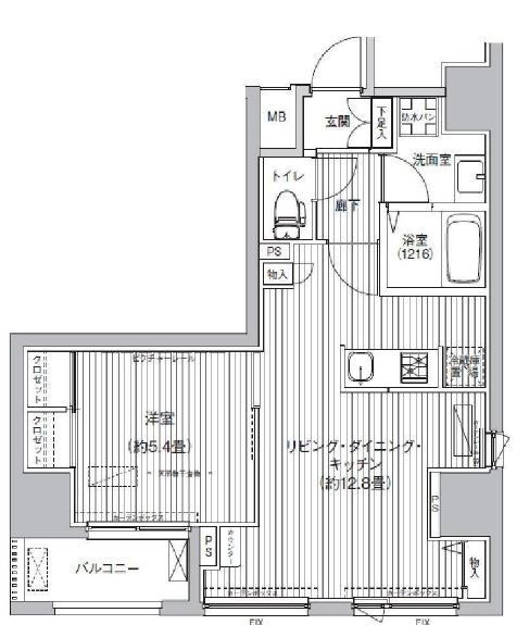 ワイズ柳橋  1001号室 間取り