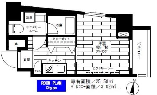 ステージファースト水道橋      701号室 間取り