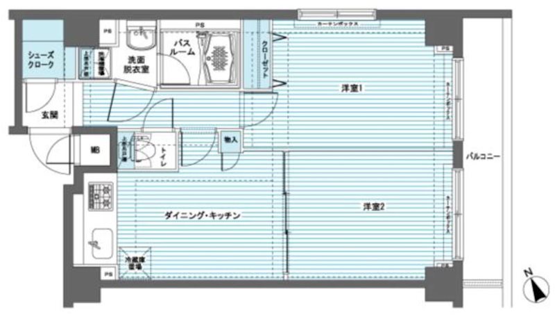 トーシンフェニックス日本橋兜町参番館   702号室 間取り
