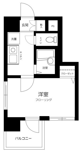 スカイコート東日本橋     405号室 間取り