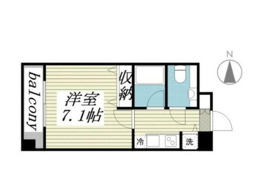 メゾンドヴィレ駒形     701号室 間取り