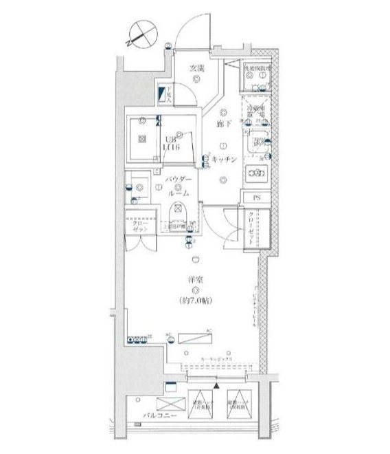 フェルクルール上野駅前   202号室 間取り