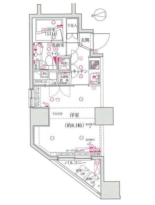グランティアラ新御徒町アジールコート  間取り