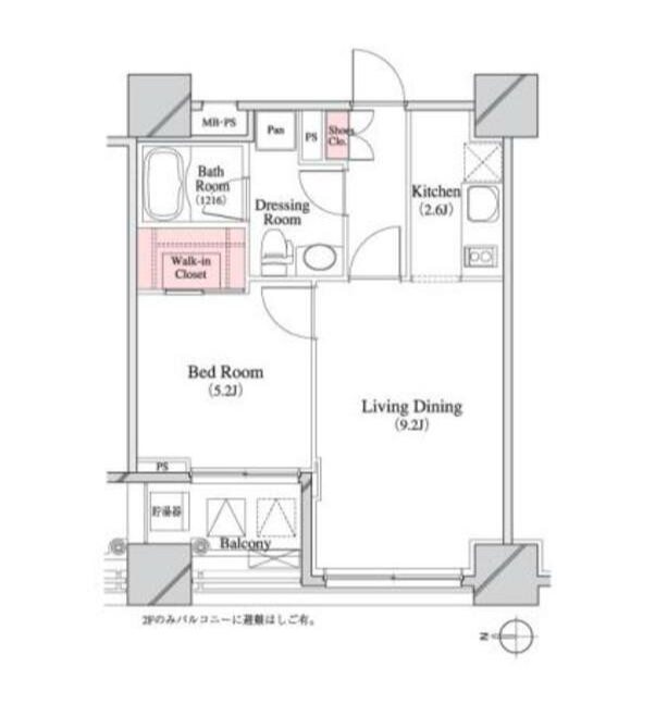パークキューブ八丁堀     303号室 間取り