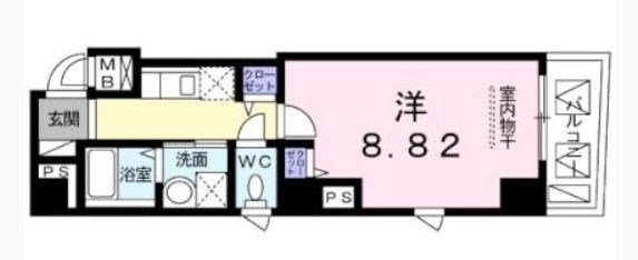 リバーサイドおがさはら    502号室 間取り