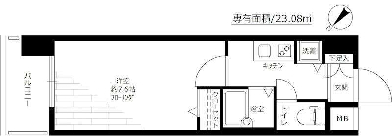 ガラシティ茗荷谷   203号室 間取り