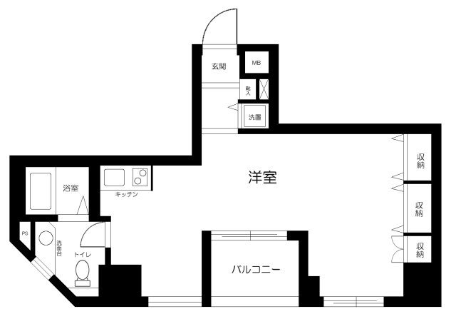 クローバーコート黒門町     701号室 間取り