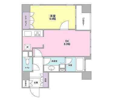グランカーサ銀座イースト    205号室 間取り