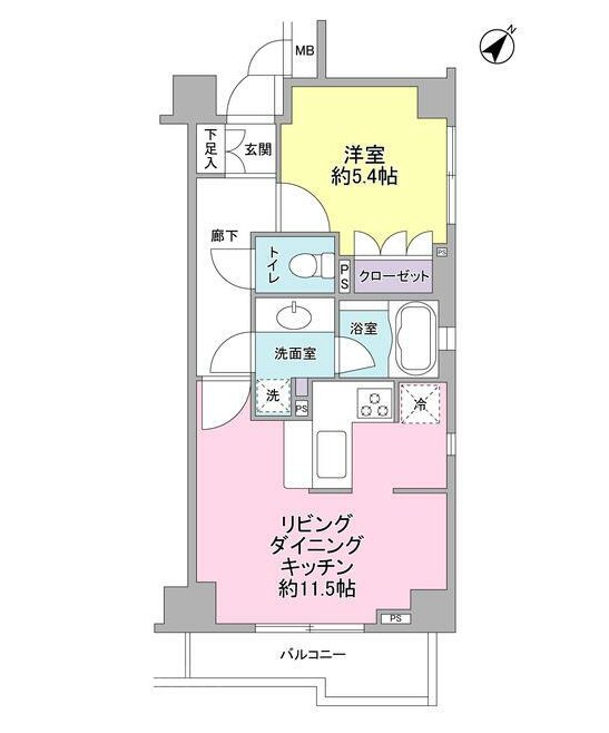 サンピエス根津  101号室 間取り