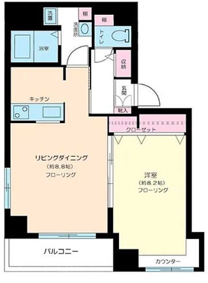 べレール日本橋兜町  902号室 間取り