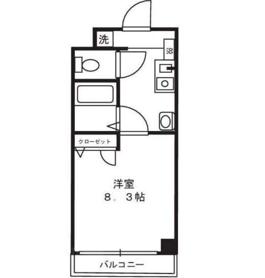 カルナ市谷薬王寺  106号室 間取り
