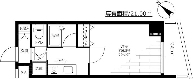 パークウェル文京千石  402号室 間取り