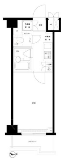 ルーブル飯田橋  606号室 間取り