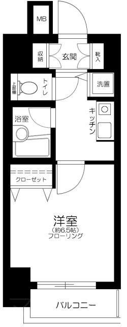 メインステージ神田佐久間町   404号室 間取り