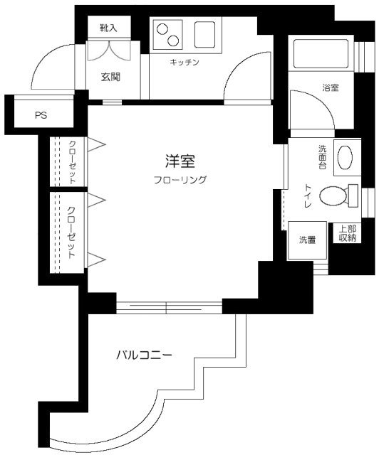 スカイコート浅草柳橋  502号室 間取り