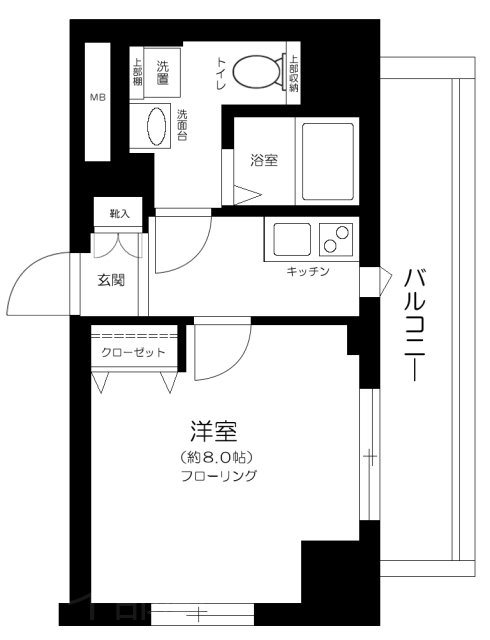 メインステージ浅草橋  801号室 間取り